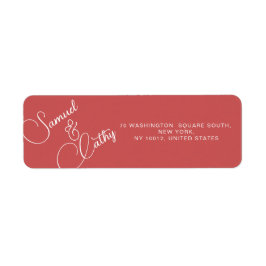 Etiqueta de Endereço de Devolução de Nome e Endere