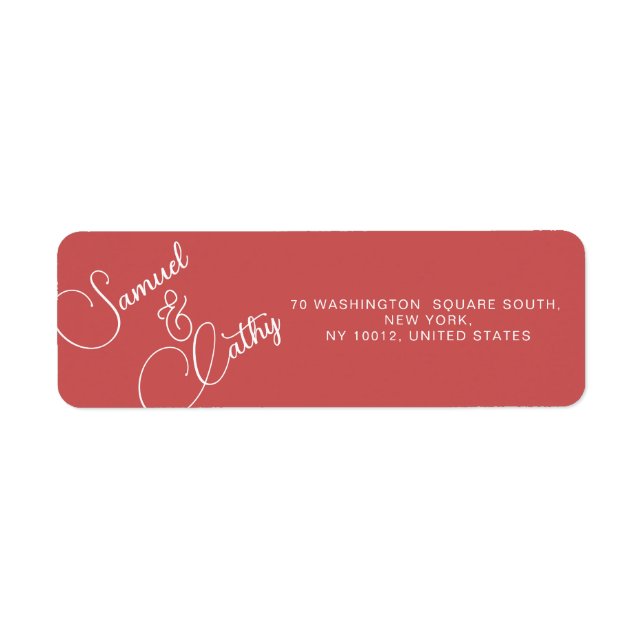 Etiqueta de Endereço de Devolução de Nome e Endere (Frente)