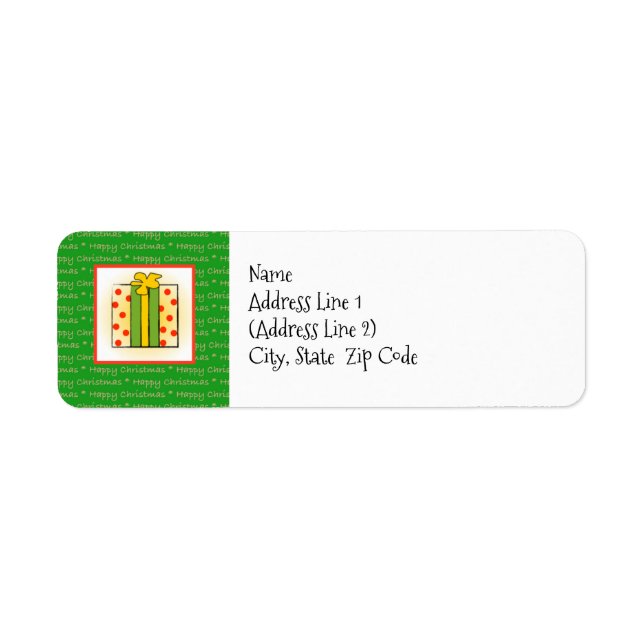 Etiqueta de Endereço de Devolução de Pacote de Nat (Frente)