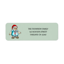 Etiqueta de Endereço de Devolução de papais noeis