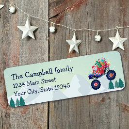 Etiqueta de Endereço de Devolução de Papais noeis 