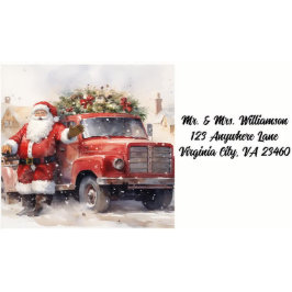 Etiqueta de Endereço de Devolução de papais noeis