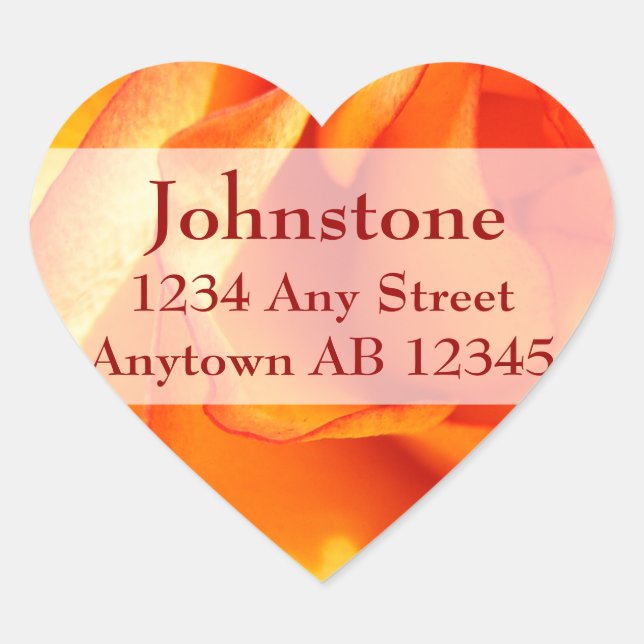 Etiqueta de Endereço de Devolução de Rosa de Chama (Frente)