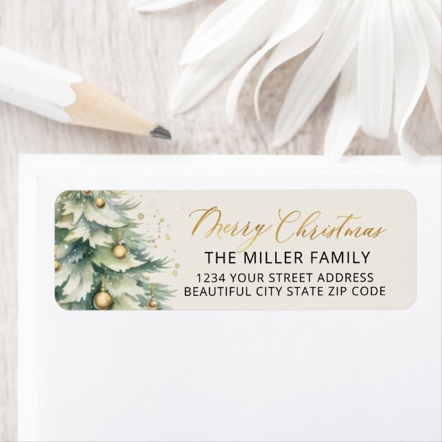 Etiqueta de Endereço de Devolução de Script Dourad (Insitu)