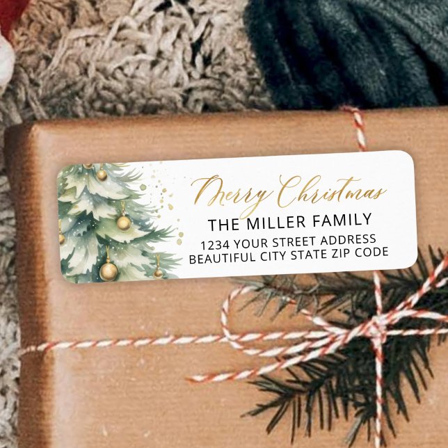 Etiqueta de Endereço de Devolução de Script Dourad (Criador carregado)