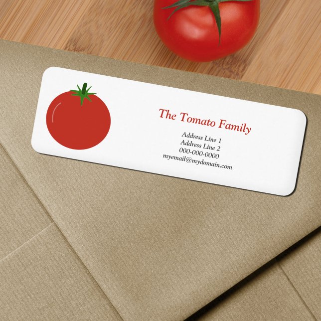 Etiqueta de Endereço de Devolução de Tomate (Tomato Return Address Label)