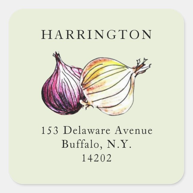 Etiqueta de Endereço de Devolução Desenhado à Mão (Frente)