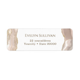 Etiqueta de endereço de devolução do agate de ouro