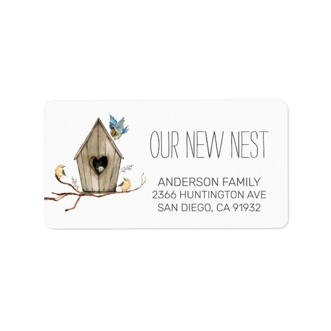 Etiqueta de Endereço de Devolução do Nest Birdhous (Frente)