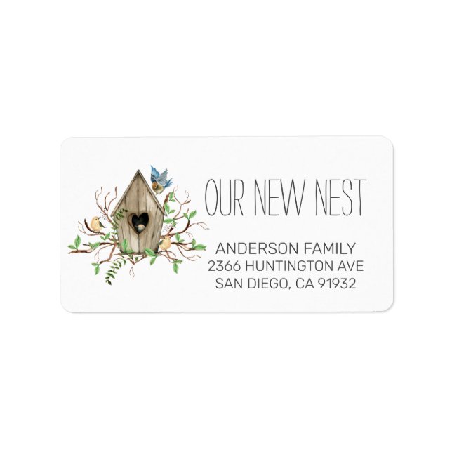 Etiqueta de Endereço de Devolução do Nest Birdhous (Frente)