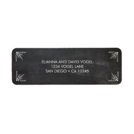 Etiqueta de endereço de devolução do quadro