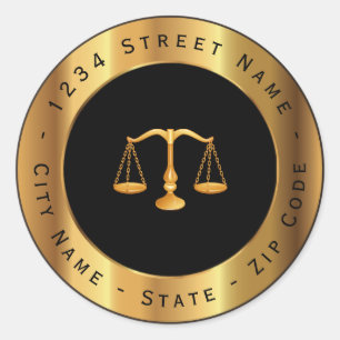 Etiqueta de Endereço de Devolução em Escala Dourad