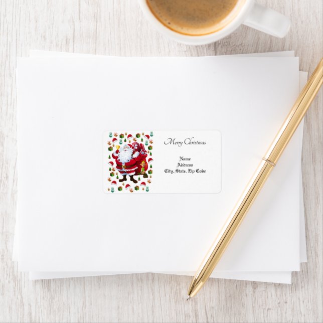 Etiqueta de Endereço de Devolução/Entrega de Natal (Insitu)