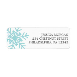 Etiqueta de Endereço de Devolução Floco de Neve de