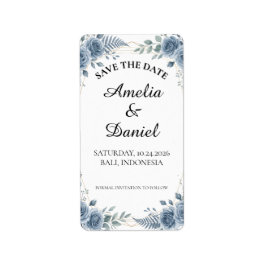 Etiqueta de Endereço de Devolução Floral Azul Empo