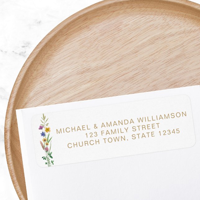 Etiqueta de Endereço de Devolução Floral Baptism (Criador carregado)