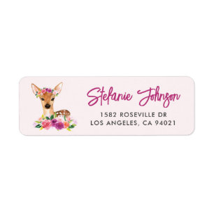 Etiqueta de Endereço de Devolução Floral de Ág