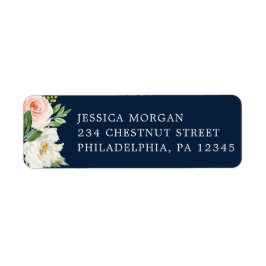 Etiqueta de Endereço de Devolução Marinho Azul Dou