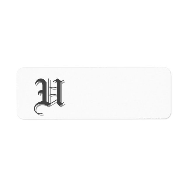 Etiqueta de Endereço de Devolução Monograma U Pers (Frente)
