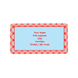 Etiqueta de Endereço de Devolução Padrão Vermelho