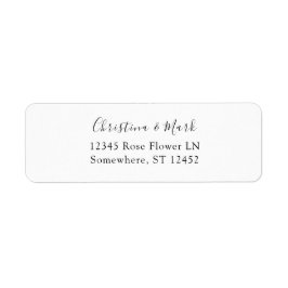 Etiqueta de Endereço de Devolução Preto e Branco