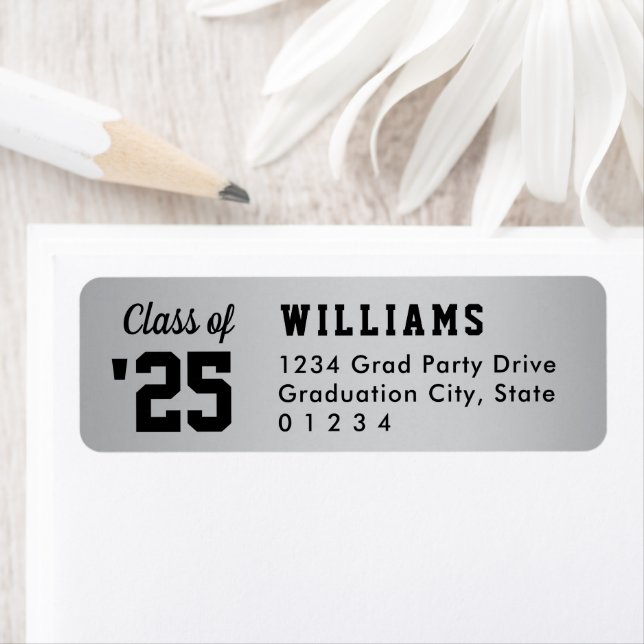 Etiqueta de Endereço de Devolução Preto Silver 202 (Insitu)