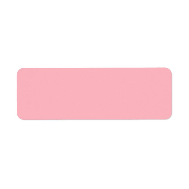 Etiqueta de Endereço de Devolução Rosa Suave (Frente)