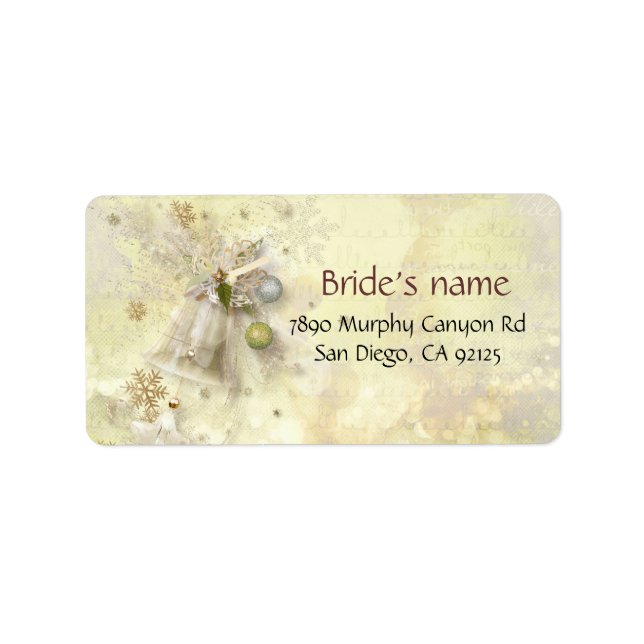 Etiqueta de Endereço de Dourado Natal (Frente)