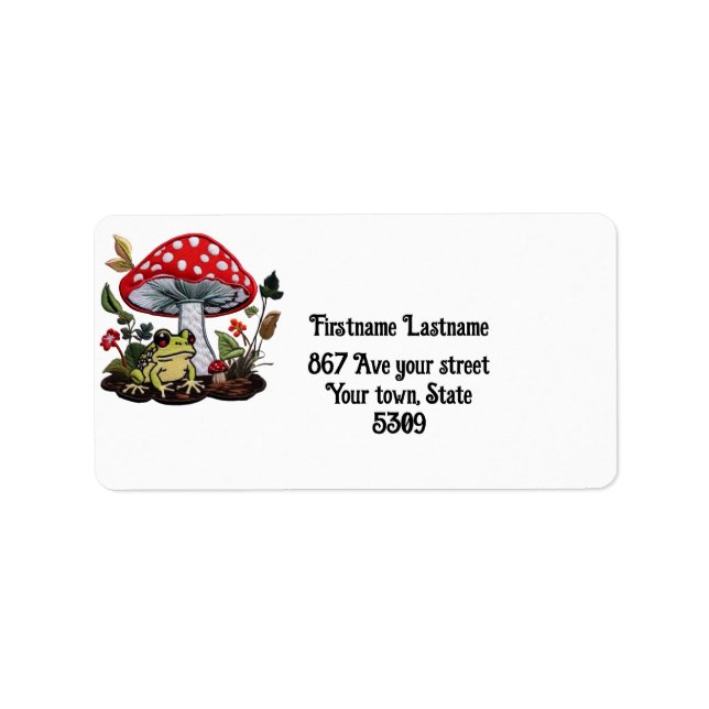 Etiqueta de endereço de email do oponente de sapo (Frente)