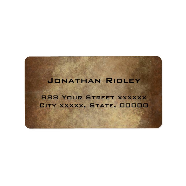 Etiqueta de Endereço de Entrega de Cobre (Frente)