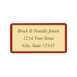 Etiqueta de Endereço de Envelope de Feriado de Nat