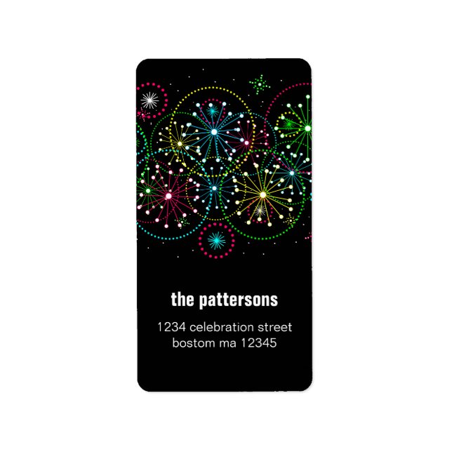 Etiqueta de Endereço de Explosão do Fireworks (Frente)