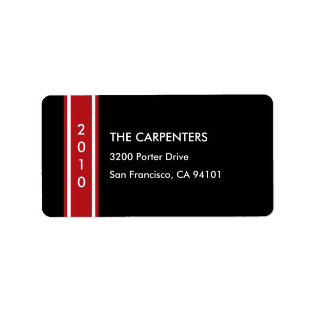 Etiqueta de Endereço de Feriado de Banda de Feriad (Frente)