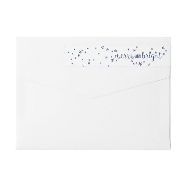 Etiqueta de Endereço de Feriado de feliz e Brilho (Verso)