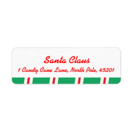 Etiqueta de Endereço de Feriado do Papai Noel