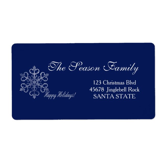 Etiqueta de Endereço de Feriado Feliz (Frente)