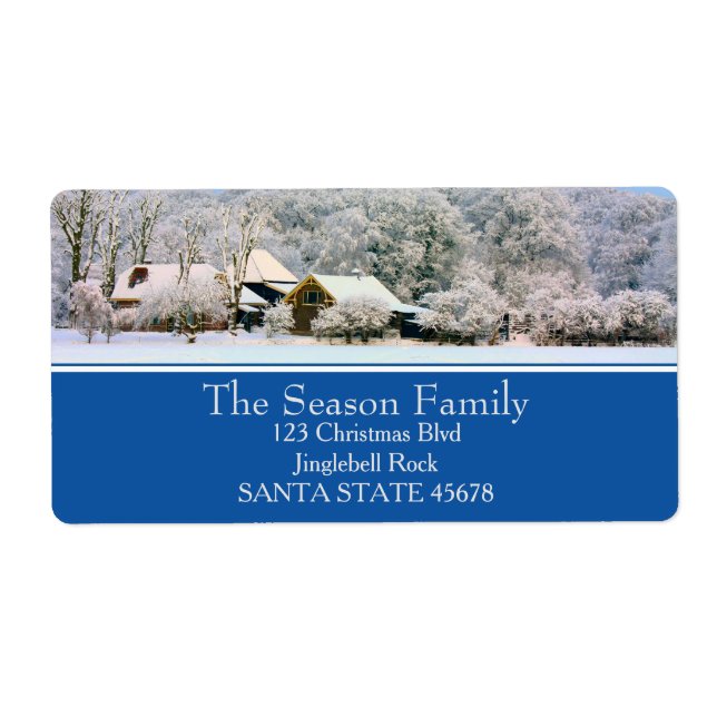 Etiqueta de Endereço de Feriado na fazenda de inve (Frente)