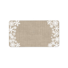 Etiqueta de endereço de férias do inverno da Lacy