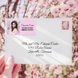 Etiqueta de Endereço de Fotografia Personalizada d