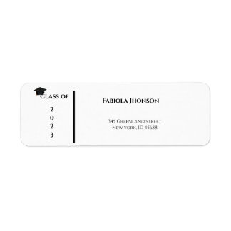 Etiqueta de endereço de graduação 2023, etiqueta d