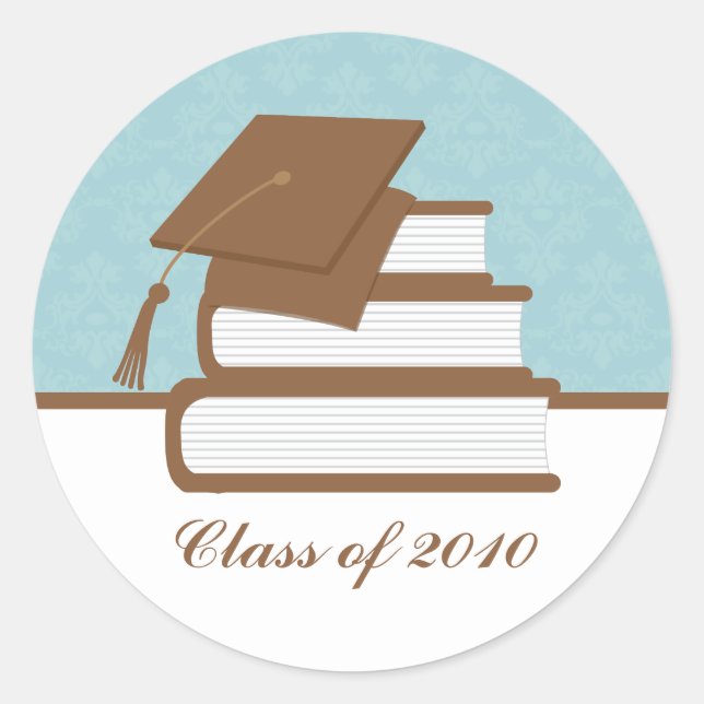 Etiqueta de Endereço de Graduação de bonés e Livro (Frente)
