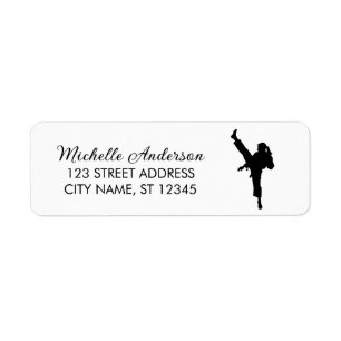 Etiqueta de endereço de Karate / Taekwondo / judo 