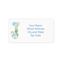 Etiqueta de endereço de margarida para personaliza