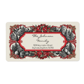 Etiqueta de Endereço de Natal
