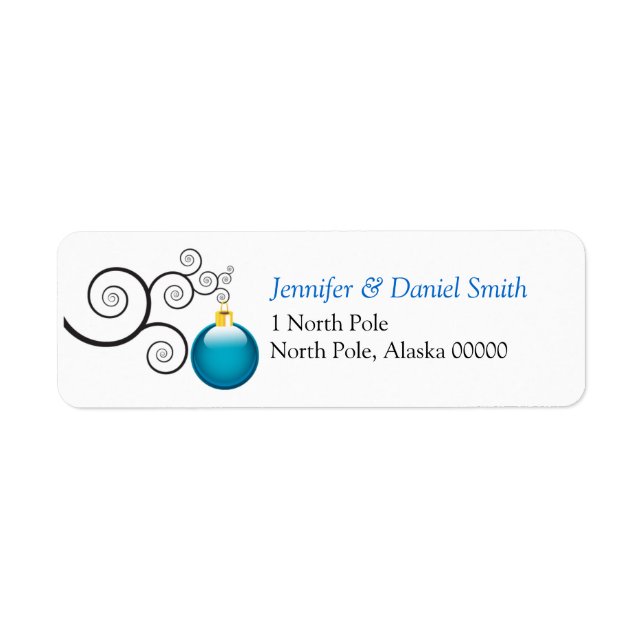 Etiqueta de Endereço de Natal (Frente)