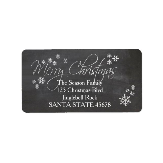Etiqueta de endereço de Natal feliz (Frente)