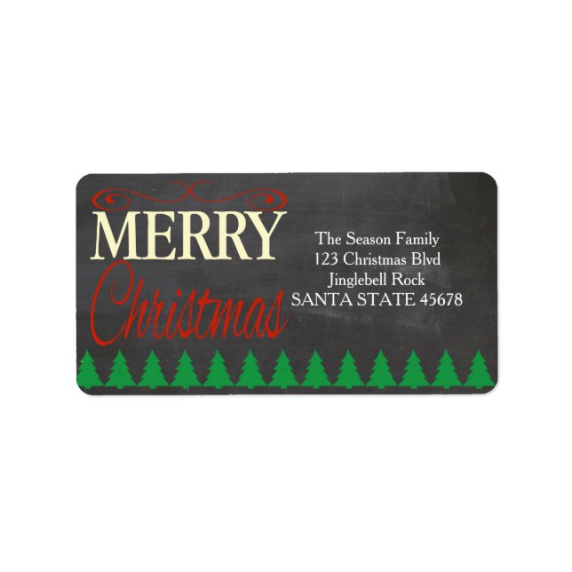 Etiqueta de endereço de Natal feliz (Frente)