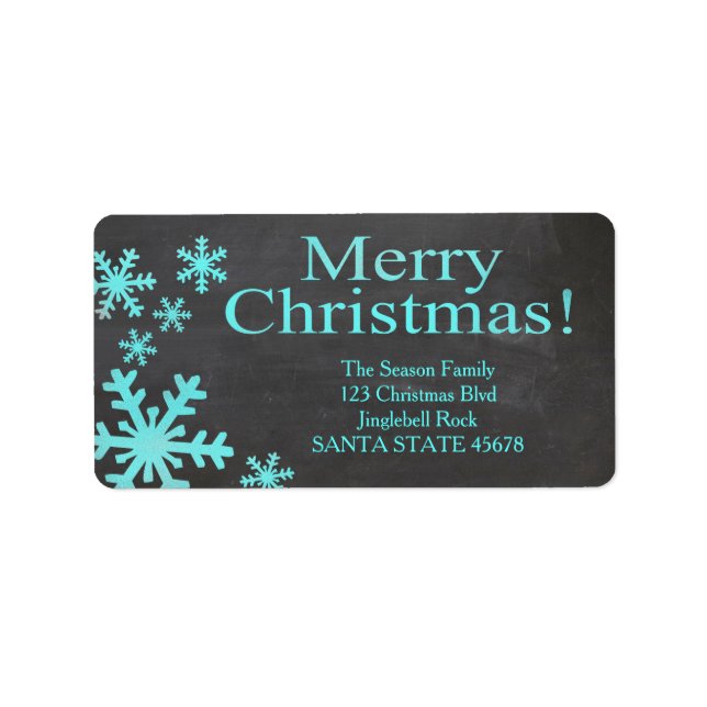 Etiqueta de endereço de Natal feliz (Frente)