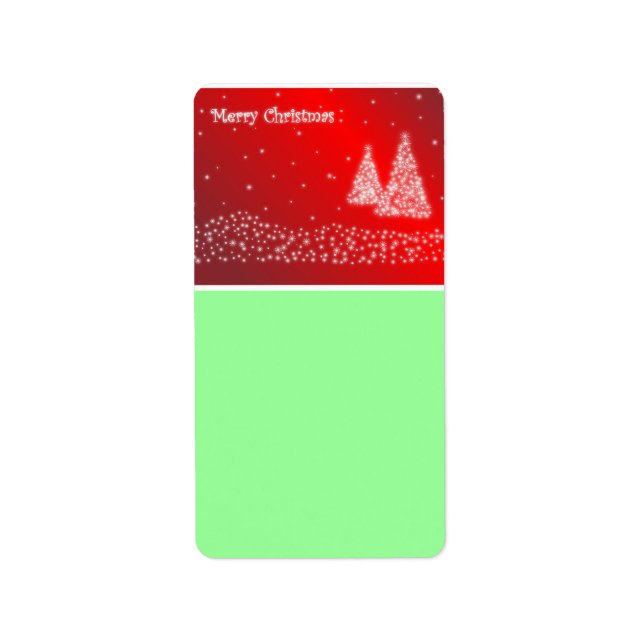 Etiqueta de Endereço de Natal Merry (Frente)