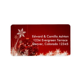 Etiqueta de Endereço de Natal Personalizável para